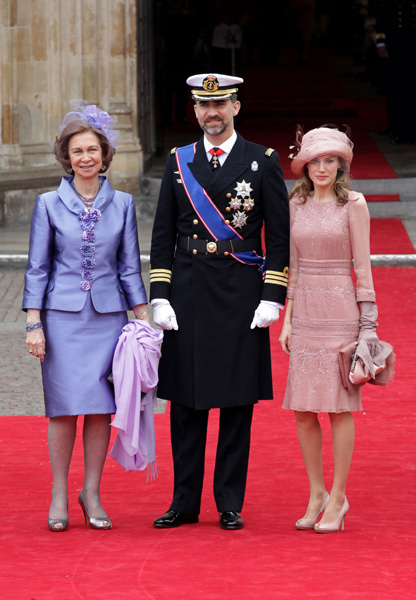 Casamento - Kate e William - Catherine e William - Convidados - Roupas - Vestidos - Chapeus - Familia real espanhola